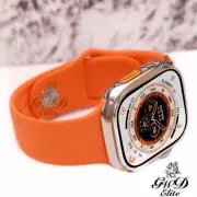 Apple Watch Ultra 2 49mm Titanium Polished with Orange Button and Orange Band