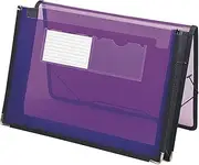 Smead Poly Expanding File Wallet with Closure, 2-1/4" Expansion, Closure, Letter Size, Purple (71952)