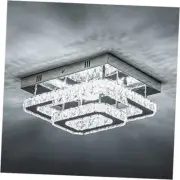 LED Crystal Chandelier Kitchen Ceiling Lights Cool Light-2-tier rectangle