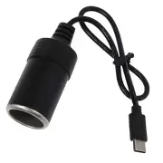 USB Type C To Car Cigarette Lighter Socket Converter Adapter Plug 45W PD charger