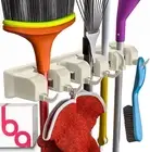 Broom Holder Wall Mount and Garden Tool Organizer, Closet Storage, Kitchen Rack,