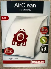 MIELE Original AirClean FJM Vacuum Bags XL PACK 8 bags 4 filters