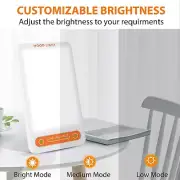 Light Therapy Lamp UV Free 10000 Lux Brightness 6 Timer Function Rotatable Touch
