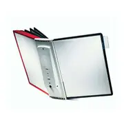 Durable A4 Sherpa Wall 10 w/Display Panels Event/Reception Sign Holder Black/Red