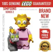Lego Minifig Simpsons Series 2- Lisa w/Snowball- New W/Clipped Bag Free Shipping