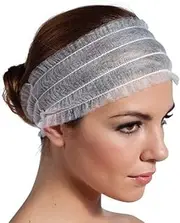 [HUINI] 100 Pcs Disposable Spa Non-woven Headbands, 100 Count CD-104
