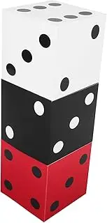 iplusmile 3pcs Prom Dice Centerpieces Dice Decoration for Graduation Paper Poker Boxes Paper Cubes for Party Decoration