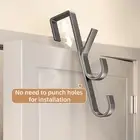Reusable Door Hook Holder Space-saving Metal Coat Rack with Strong Load-bearing
