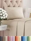 3 Piece Bed Sheet King Single Size Set, Flat Sheet, Fitted Sheet and 1 Pillowcas