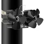 TEENGSE Heat Powered 8 Blade Wood Stove Fan, Flue Pipe Hanging Fireplace Fan for