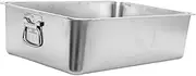 Yajuyi Metal Rustproof Cat Litter Box with Handle Kitten Litter Pan High Sides Versatile Lightweight Scratchproof Top Open, 50cmx35cmx10cm