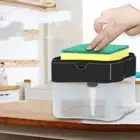 Organizer Soap Pump Dispenser Countertop Rack Sponge Holder Press Out Box