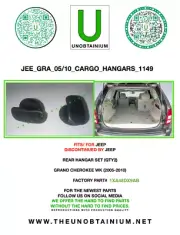 FITS/FOR JEEP GRAND CHEEROKEE 2005-2010 CARGO NET HOOK SET