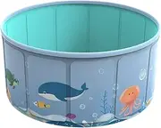Outdoor Swimming Pool, Kids Pool Portable, Pet Cooling Bath, Easy to Fold and Store, High-Density Pvc Material, 90x90x43cm for Both Kids and Pets, Outdoor Parties, Daily Use