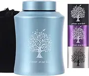 Tree of Life Urns for Human Ashes - Cremation Urns Adult for Funeral, Burial or Home - Cross Urns for Ashes Men Women - Decorative Urn for Ashes Male Female (160 Cubic inches, Blue(Tree))