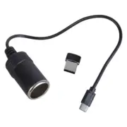 USB Type C to 12V Car Cigarettes Lighters Socket Female Voltages Converters