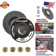 Zirconia Alumina Flap Discs, 60 Grit for Angle Grinders - Wolverine 10-Disc Set