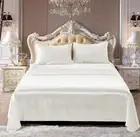 4 Pieces Set - Hypoallergic & Durable Silky Satin Bed Sheet for Kings and Queens