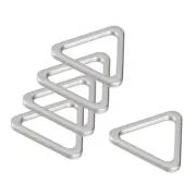 Metal Triangle Ring Buckle 20mm(0.79") Inner Width for DIY Foggy Silver 10pcs