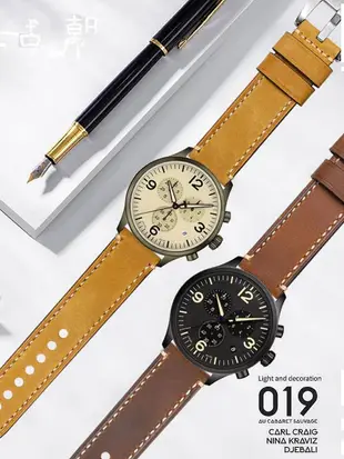 新款推薦代用錶帶 手錶配件 適配天梭1853速馳真皮錶帶男nba速敢T116617原裝復古磨砂皮帶22mm 促銷