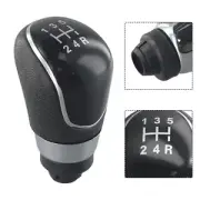 5 Speed Knob Shift Accessories Black For Ford Focus Fiesta Gear Lever PU Leather