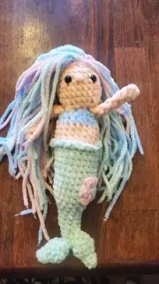 Crochet Mermaid | Plush Mermaid, Amigurumi Unicorn Doll, Handmade Plushie