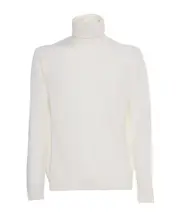 roll-neck wool jumper 50 White