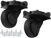 XIASABA Luggage Swivel Casters Plastic Mute Suitcase Swivel Wheel Replacement 1 Pair Black A65 Quality PP PET Materials Safe Environmentally Friendly Sturdy Easy Install Multiple