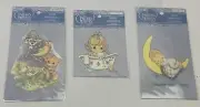 Precious Moments Iron-On Transfer Lot Cat With Fiddle + Hushabye Baby + Girl Tub