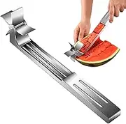 Watermelon Cutter, Cantaloupe Windmill Cutter, Stainless Steel Gadget Cuber for Fruits Cortador Pineapple Easy Slicing Serve Kitchen Helper for Parties Picnics Family