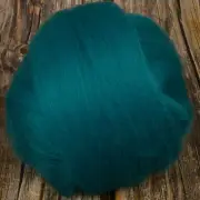 Corriedale Top (Dyed Cerulean) 100g Wool Roving Spinning Fibre Felting
