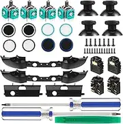 31 Pieces Replacement Game Controller Kit, Thumbsticks Grips Cap, Joystick, LB RB Bumpers Triggers, ABXY Buttons, Headphone Jack Plug Port, Screwdriver Compatible with Xbox ONE S Controller Model 1708