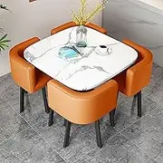 Modern Dining Table and Chairs Set for 4 Office Reception Room Club Table Round/Square Furniture for Conference Room Business Negotiation Table and Chair Combo Kitchen Dining Room Dinette