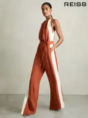Reiss Orange Inez Colour-Block Rope-Cord Jumpsuit (AN1752) | $480