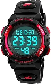 [FANMIS] Boys Girl Digital Multifunction 50M Waterproof Alarm Stopwatch Calendar EL Backlight 12H/24H Sports Watch