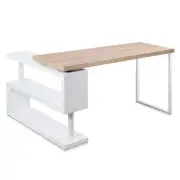 Artiss Computer Desk Office Corner Study 140CM Table Workstation Bookshelf NEW