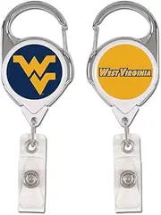 NCAA West Virginia Mountaineers Badge HolderPremium Retractable Badge Holder, Team Colors, One Size