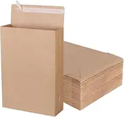 zmybcpack 50 Pack 9.4" x 13.2" Expandable Envelopes Kraft Envelopes, Large Catalog Mailing Envelopes for Documents, Magazines, Photos