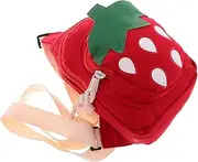 [Ipetboom] Girls' Strawberry Tote Bag Kids Messenger Bag Little Girls Purse Canvas Purse Fun Practical Design
