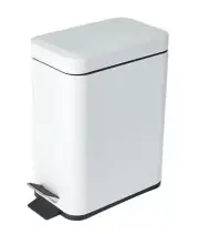 5L Modular Bin Closing Pedal Bin Rubbish Dust for Bathroom Home and Office