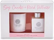 Tilley Classic White Pink Lychee Candle & Reed Diffuser Gift Pack