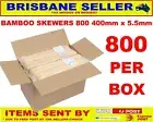 Skewers Bamboo 400mm x 5mm x 800pcs BBQ Spiral Potatoes Fruit Sticks