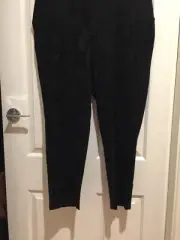 Autograph Black Flocked Jacquard Pants Size 20