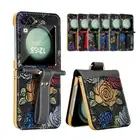 PU Leather Shockproof Phone Case For Samsung Galaxy Z Flip6 Flip5 Flip4 Flip3