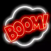 Boom! 24"x20" Neon Sign Wall Store Light Lamp With Dimmer