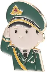 [Healeved] Commemorative Brooch Pins Men's Memorial Lapel Pin Badge Zinc Alloy Officer Badge for Uniforms