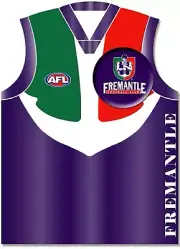 Fremantle Dockers Official AFL Blank Greeting Card Pin Metal Badge 12cm x 20cm