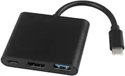 Youerte 3 in 1 USB C HDMI Adapter, USB C Hub 4K HDMI, USB Type C Hub with HDMI, USB 3.0 Data Port, 100W PD, Multiport Adapter for MacBook Pro/Air M1, iPad Pro, XPS, Laptop and More