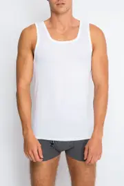 [Bonds] Bonds Men's Coral Island Singlet in White Size: 24 24 White