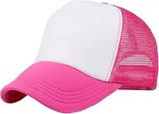 [HinyBoeh] Kids Mesh-Baseball-Cap Boys-Girls Trucker-Hat - Adjustable UV-Protection Snapback Cap for Summer(2-5years)